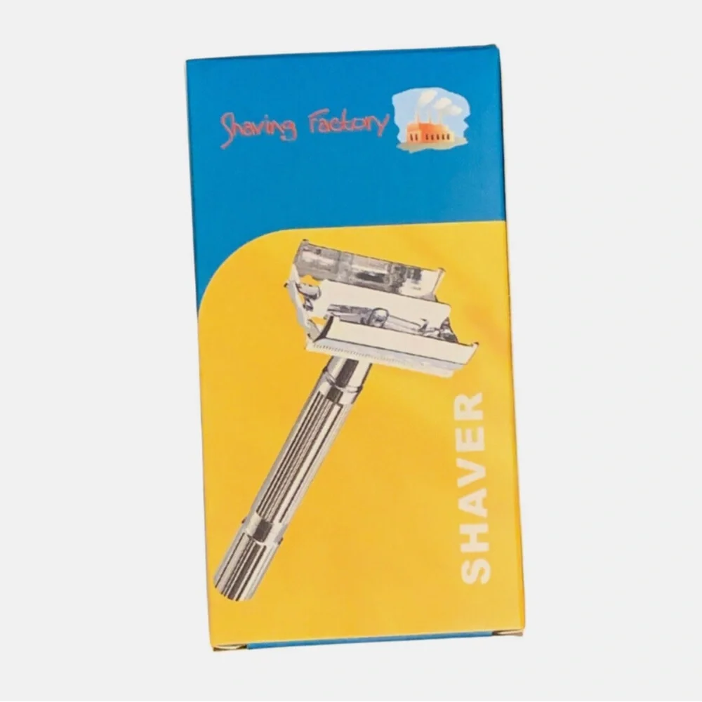 Shaving factory double edge safety razor silver